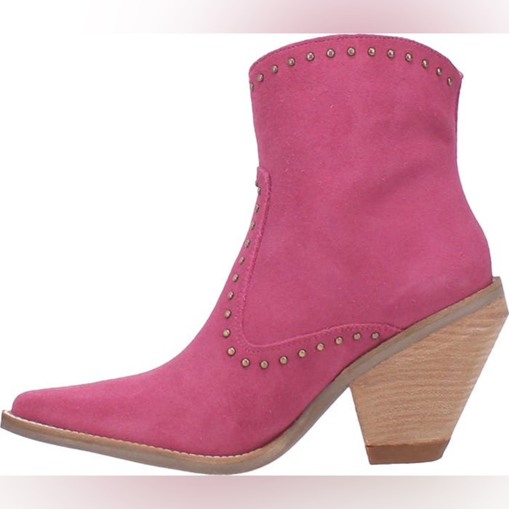 NWB DINGO FUCHSIA‎ SUEDE LEATHER CLASSY N’SASSY Snip Toe Cowgirl Western Boots - Picture 6 of 16